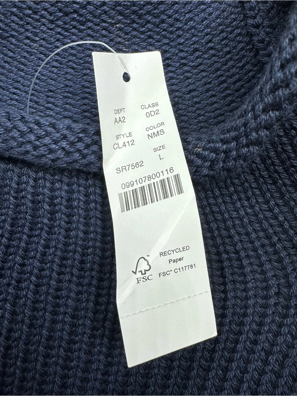 1988 J. Crew Rollneck Sweater in Cotton Rugby Stripe - Picture 4 of 5